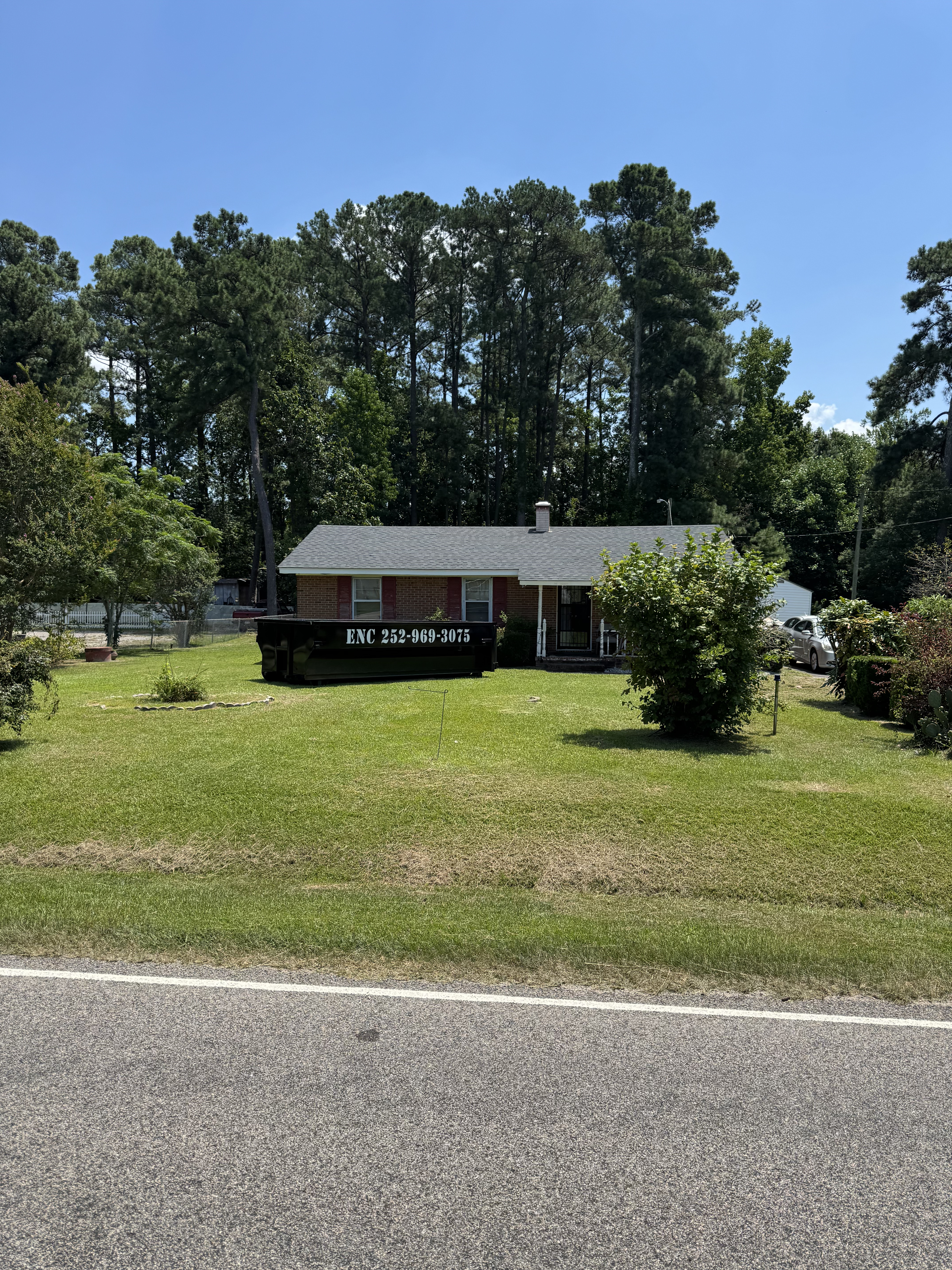ENC Dumpster delivered to residential location