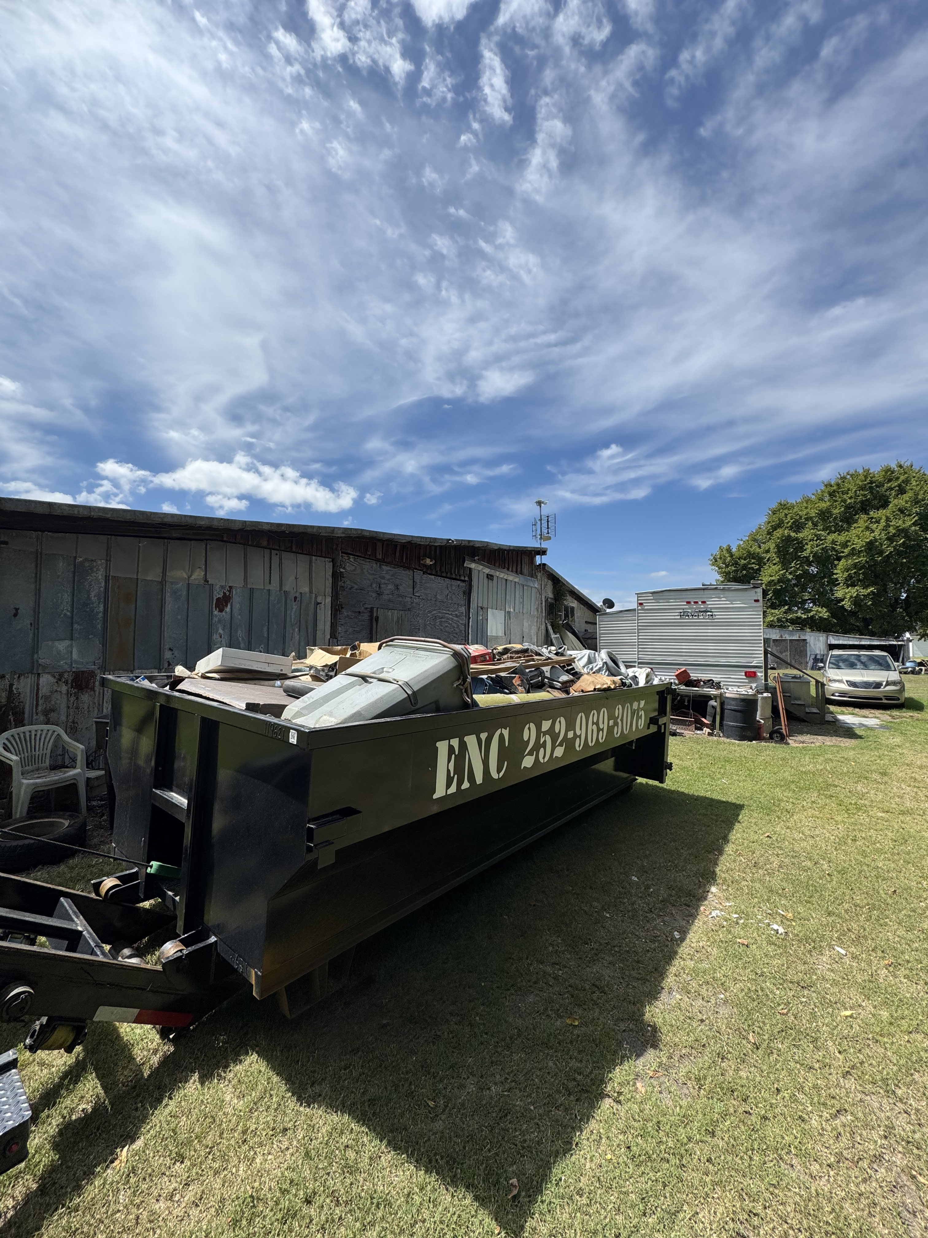 ENC Dumpster ready for construction debris